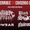 Lineup poster for the upcoming Blood4Blood event featuring Slaughter to Prevail, Black Label Society, Crowbar, and Malevolence, with a headline bout between Alex Terrible and Cameron Delano.