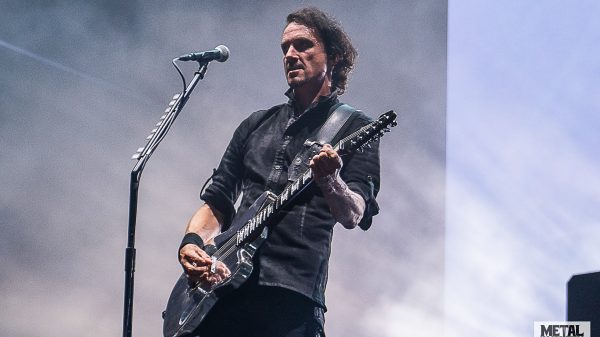 A photo of Gojira performing.