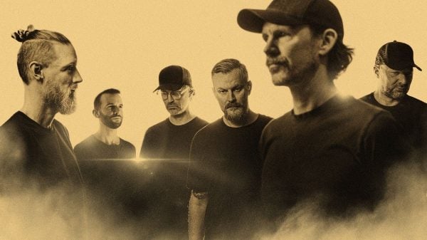 Promotional photo of Raunchy in 2026 featuring Jesper Andreas Tilsted, Lars Christensen, Jesper Kvist, Morten Toft Hansen, Jeppe Christensen, and Mike Semensky.