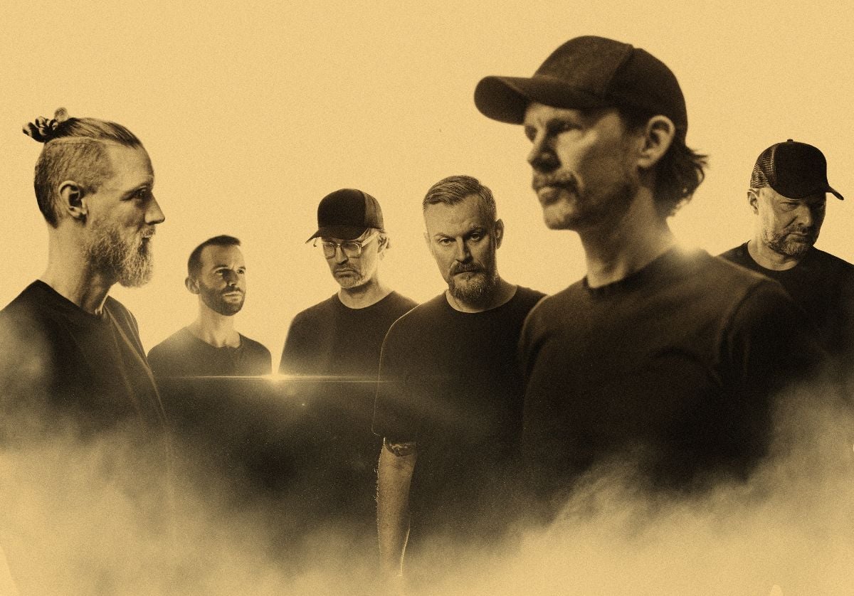 Promotional photo of Raunchy in 2026 featuring Jesper Andreas Tilsted, Lars Christensen, Jesper Kvist, Morten Toft Hansen, Jeppe Christensen, and Mike Semensky.