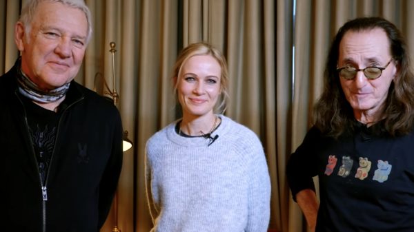 Rush band members with new drummer Anika Nilles in 2026, group portrait featuring the updated lineup