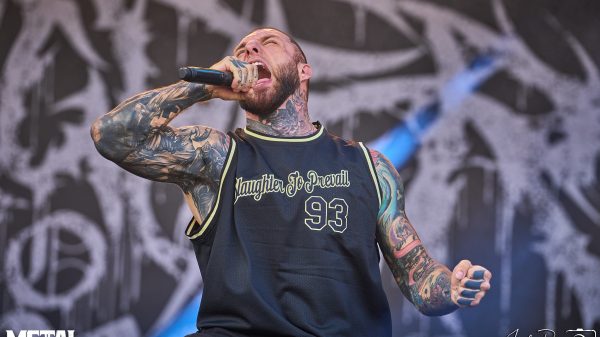 A photo of Alex Terrible playing with Slaughter To Prevail.