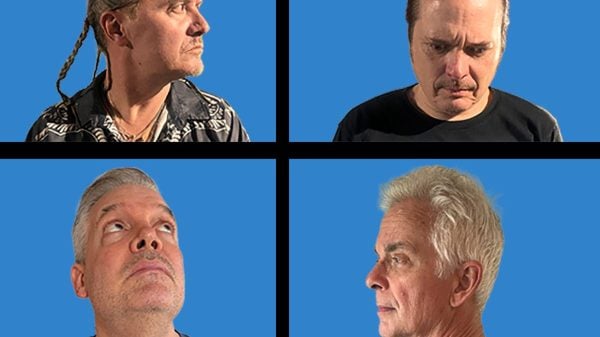 Promotional photo of Tomahawk in 2026 featuring guitarist Duane Denison, vocalist Mike Patton, drummer John Stanier, and bassist Trevor Dunn.