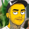 Screenshot from Emmure’s AI-animated announcement video for the Orlando, FL stop of Vans Warped Tour 2026, showing frontman Frankie Palmeri in ‘The Simpsons’ style animation