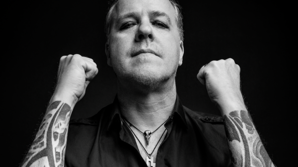 Burton C Bell, former Fear Factory vocalist, captured in a professional band portrait