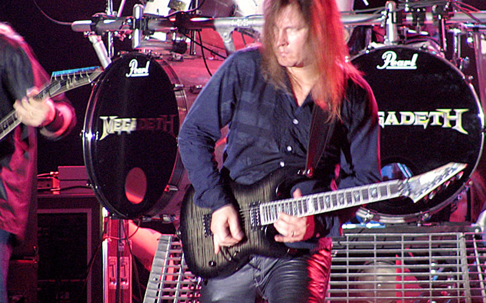 Glen Drover performing live on stage with Megadeth.