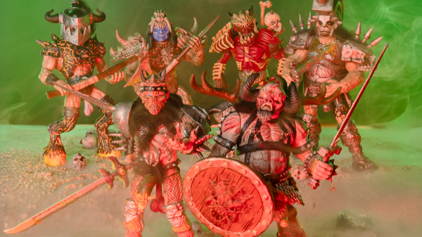 A photo of Gwar's action figures.