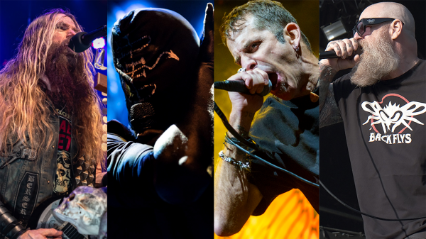 Compilation of Zakk Wylde, Randy Blythe, Gaerea, and Rob Dukes, highlighting artists with highly anticipated album releases in March 2026.